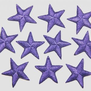 Iron on purple stars
