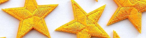 Embroidered iron-on stars